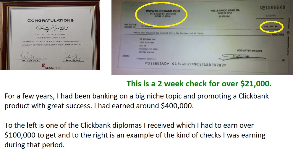 affiliate income reports for clickbank