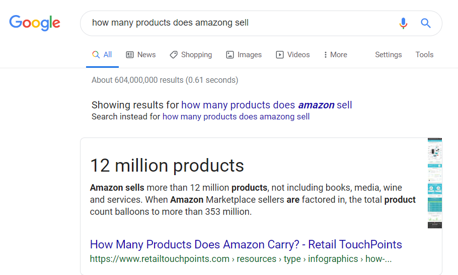 how many products does amazon sell