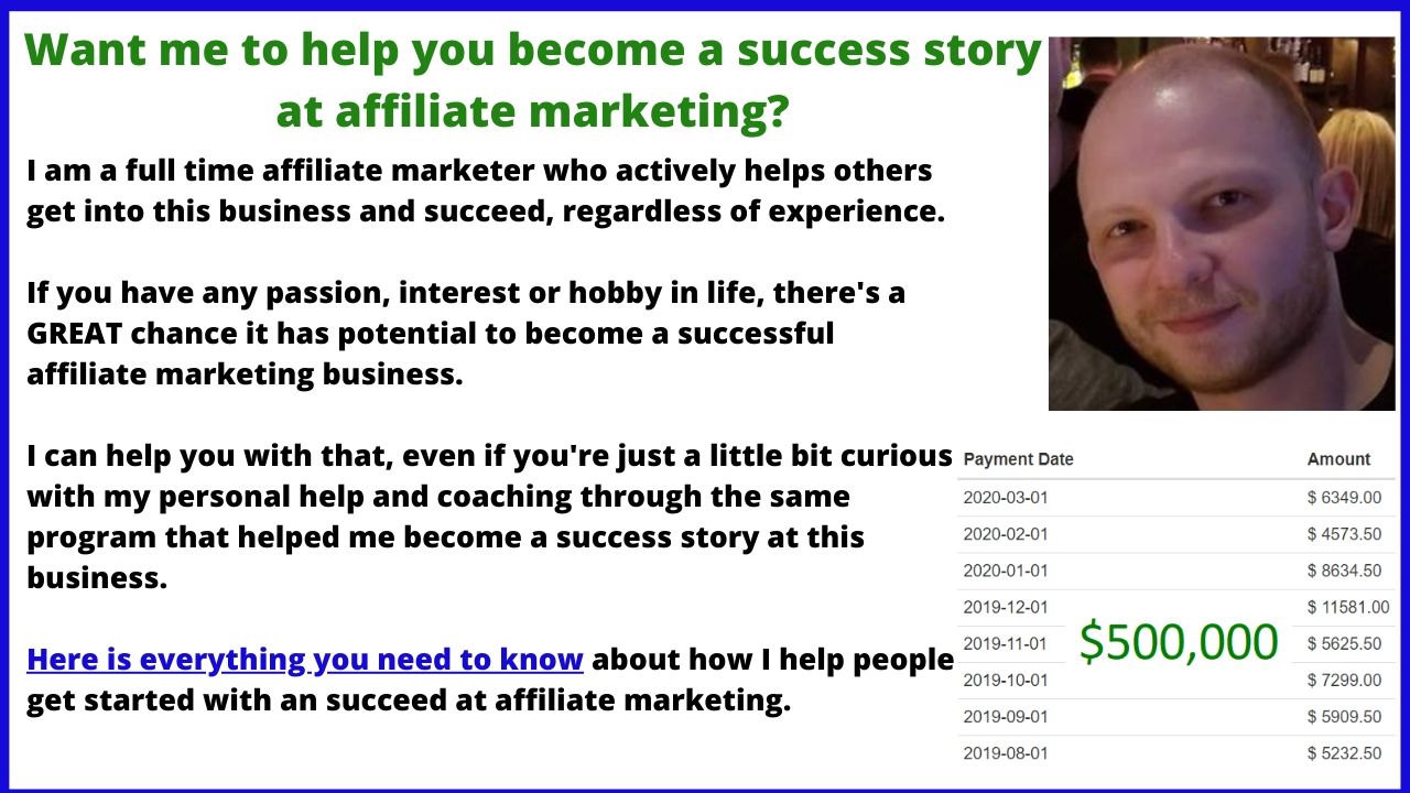 assistance with affiliate marketing