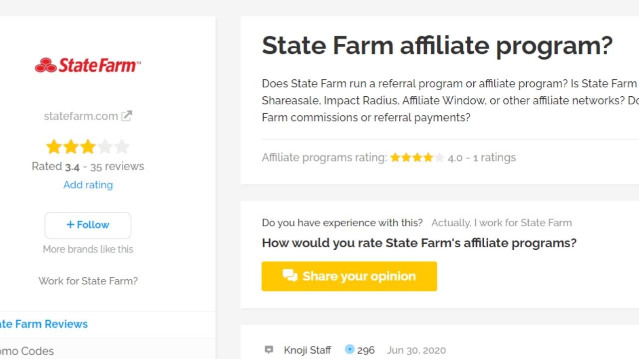 state farm care insurance affiliate program