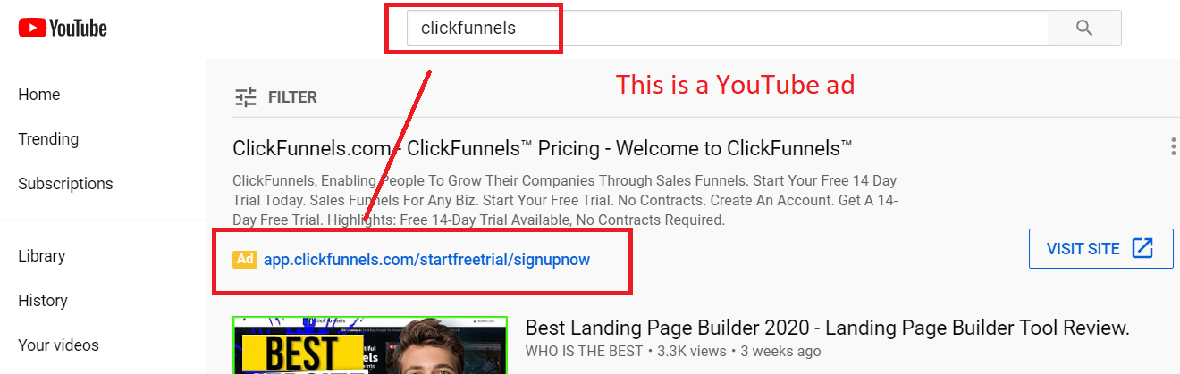 how to promote clickfunnels on youtube ads