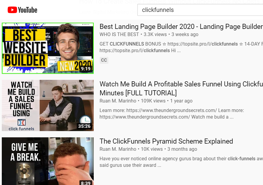 how to promote clickfunnels through YouTube