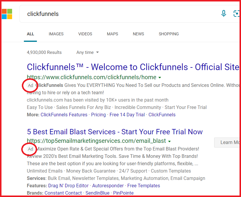 how to promote clickfunnels through bing ads