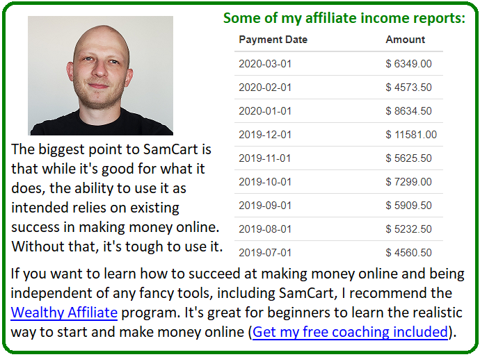 samcart vs wealthy affiliate