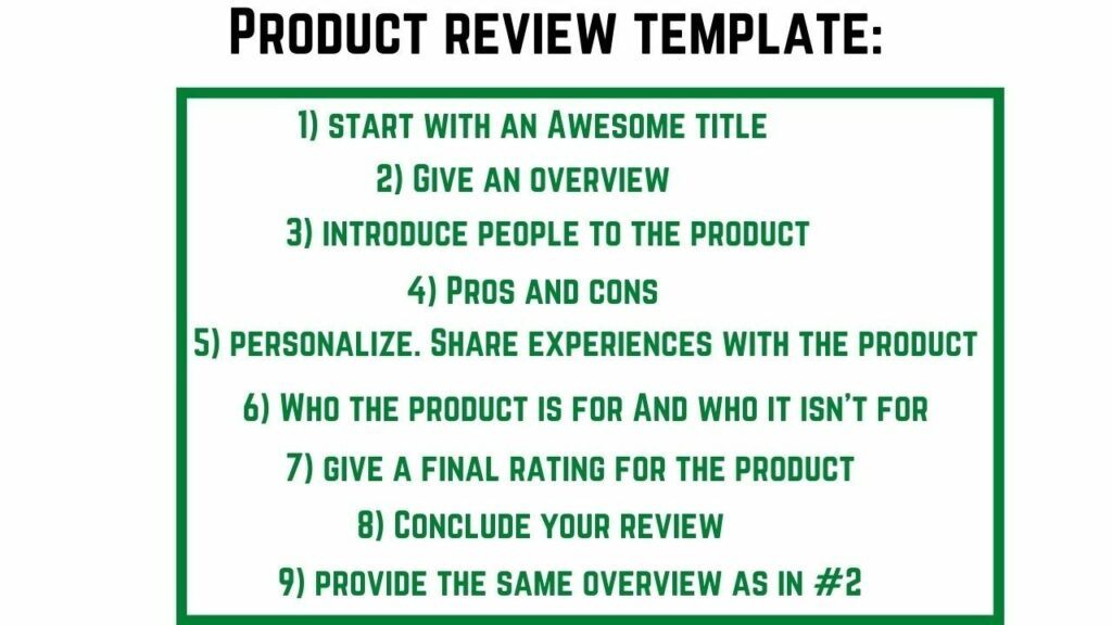 How to Write a Product Review An Easy Step by Step Template