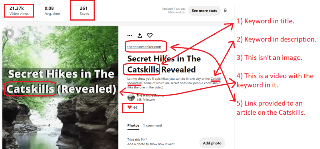 anatomy of a good pinterest seo pin