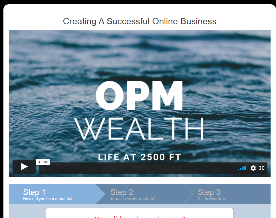 opm wealth review. is it a scam screenshot