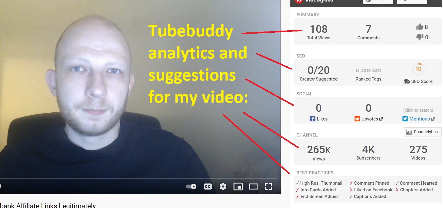 example of how tubebuddy works