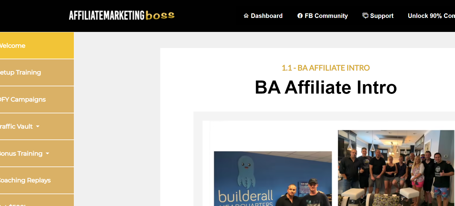 affiliate marketing boss chad b training review