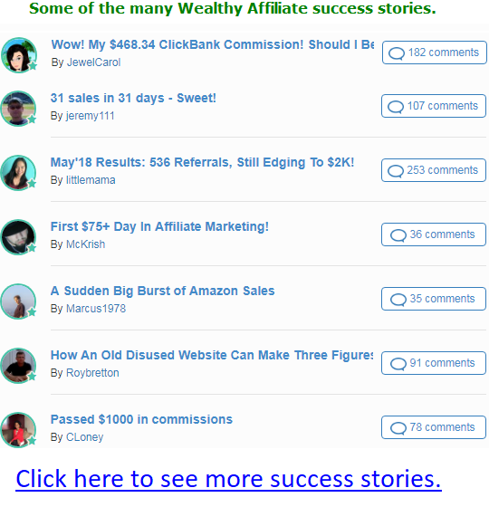 lurn vs wealthy affiliate success stories screenshot 02