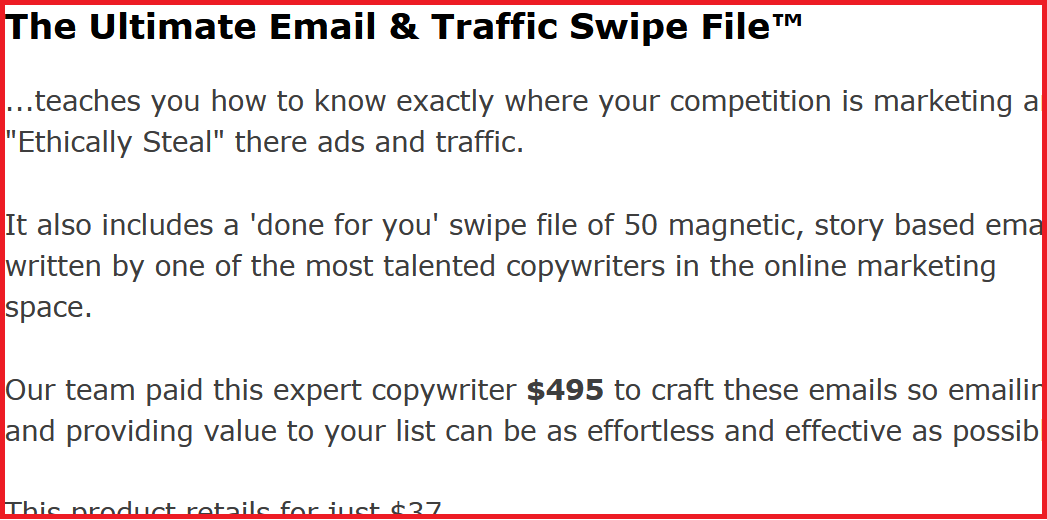 home business academy ultimate email and traffic swipe file