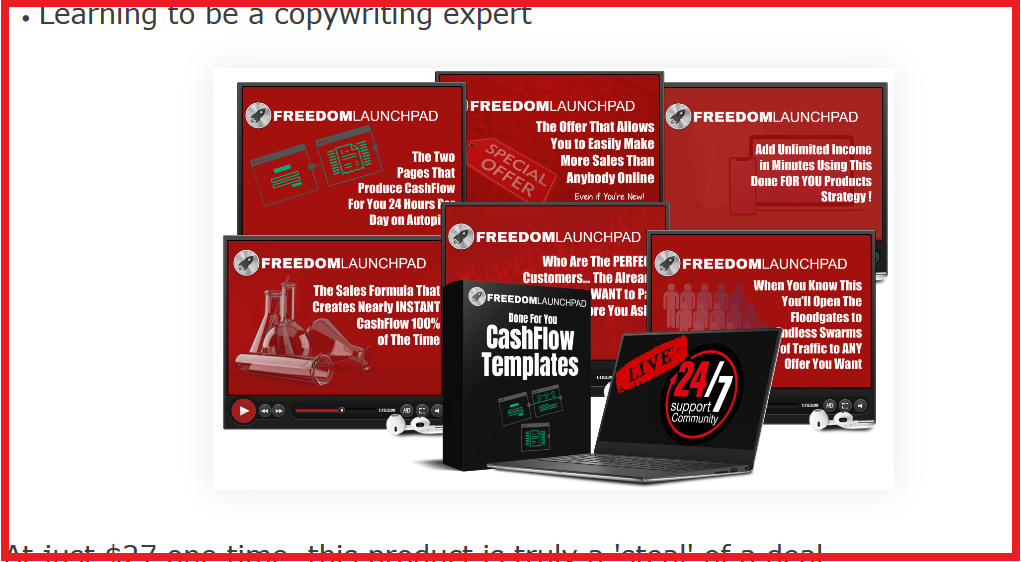 the home business academy freedom launchpad screenshot