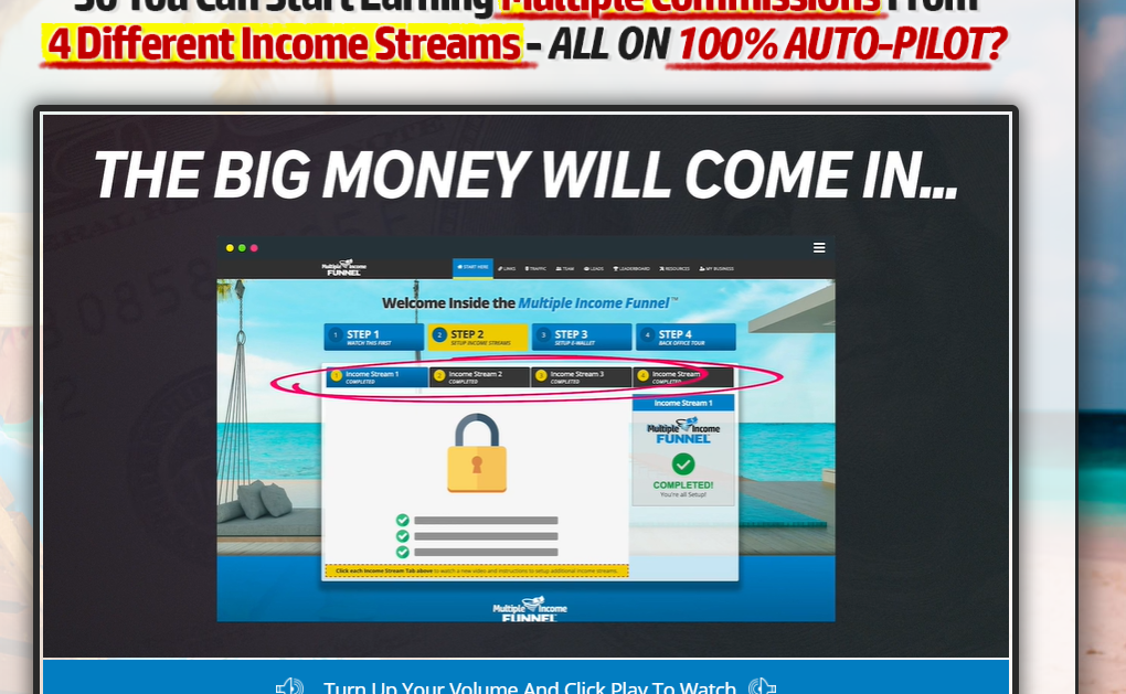 multiple income funnel streams screenshot