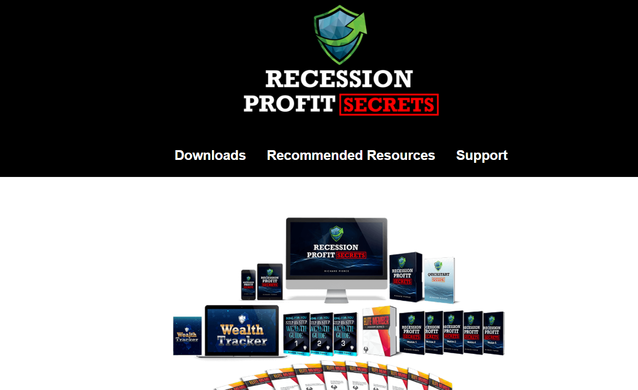 recession profit secrets members area screenshot