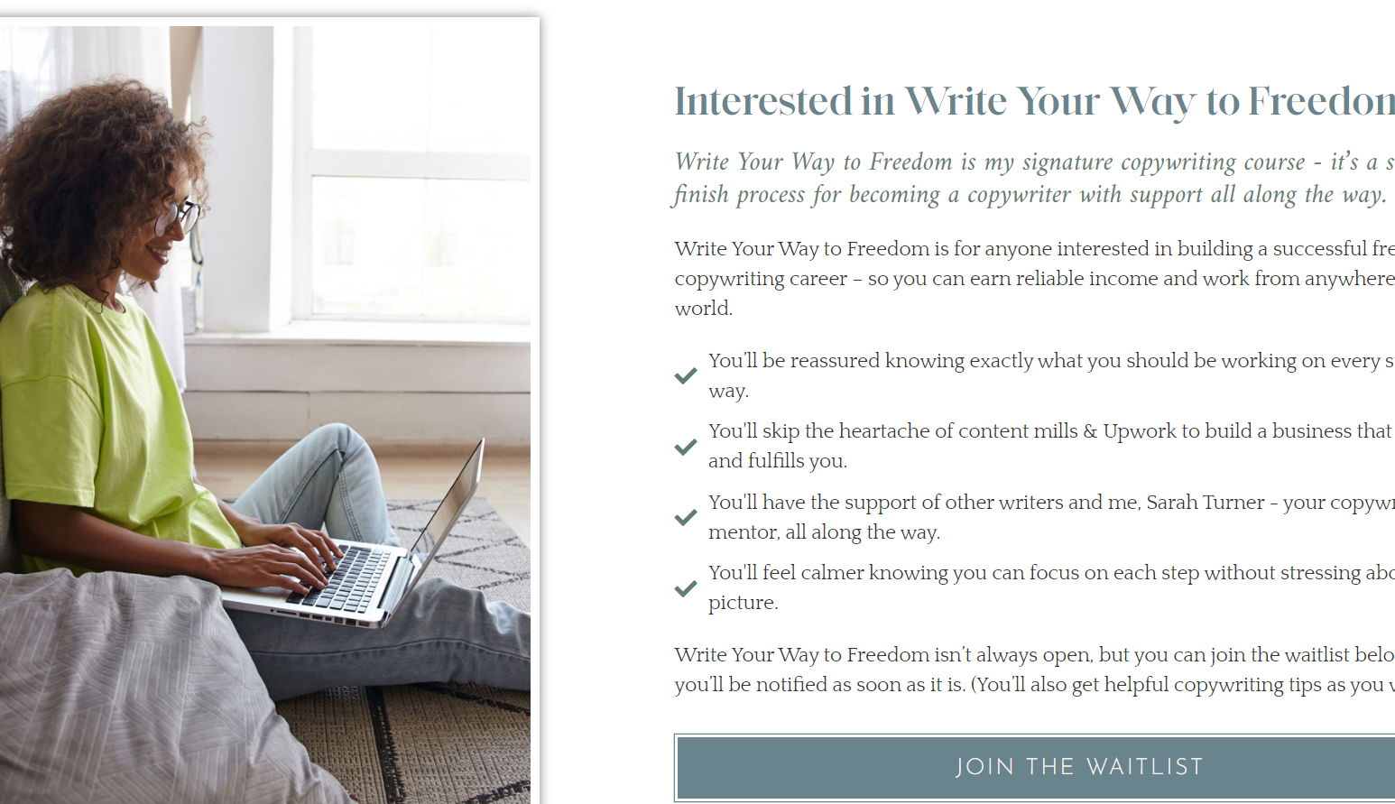 write your way to freedom waiting list screenshot