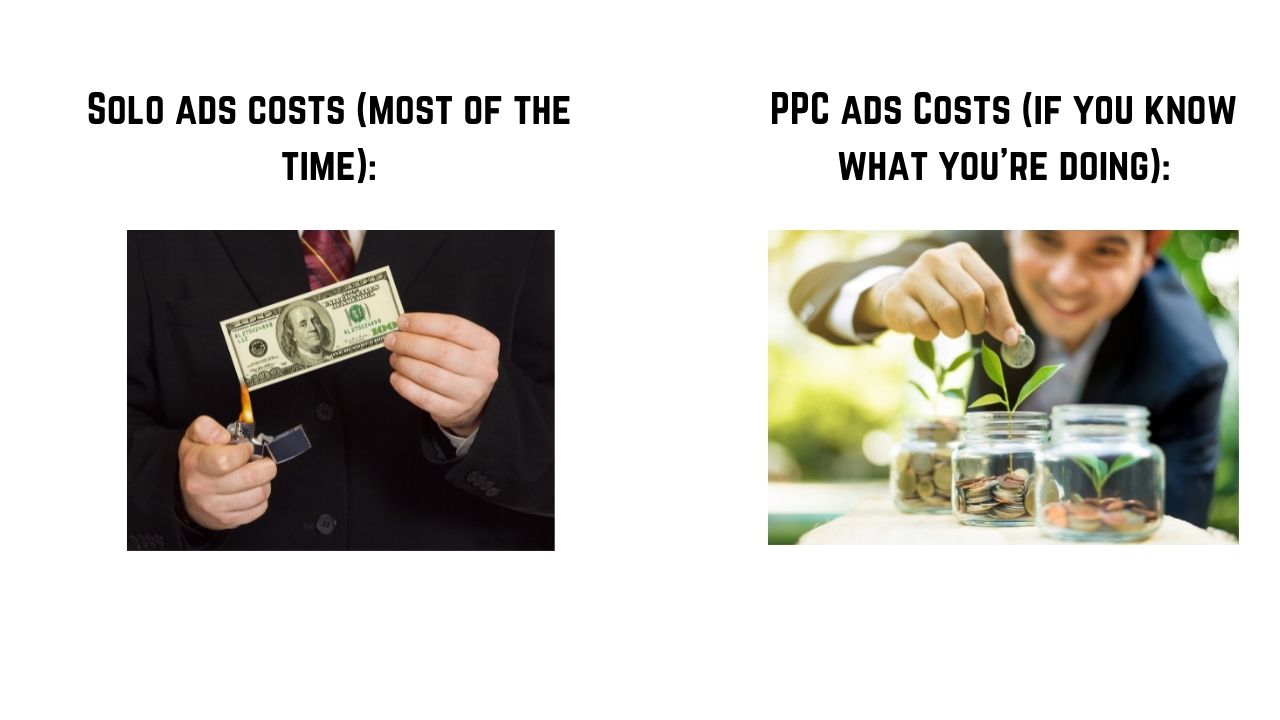 solo ads vs ppc costs comparison