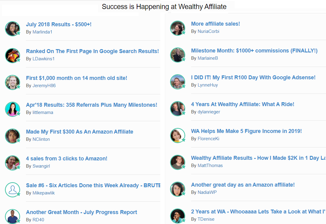 success stories from the wealthy affiliate program 02