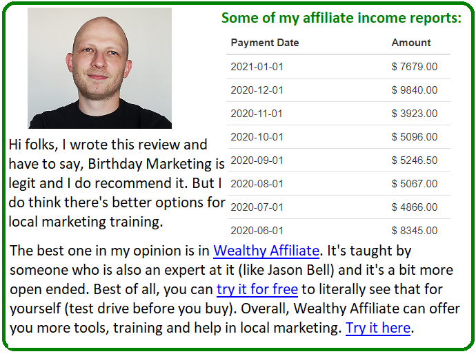 birthday marketing formula alternative