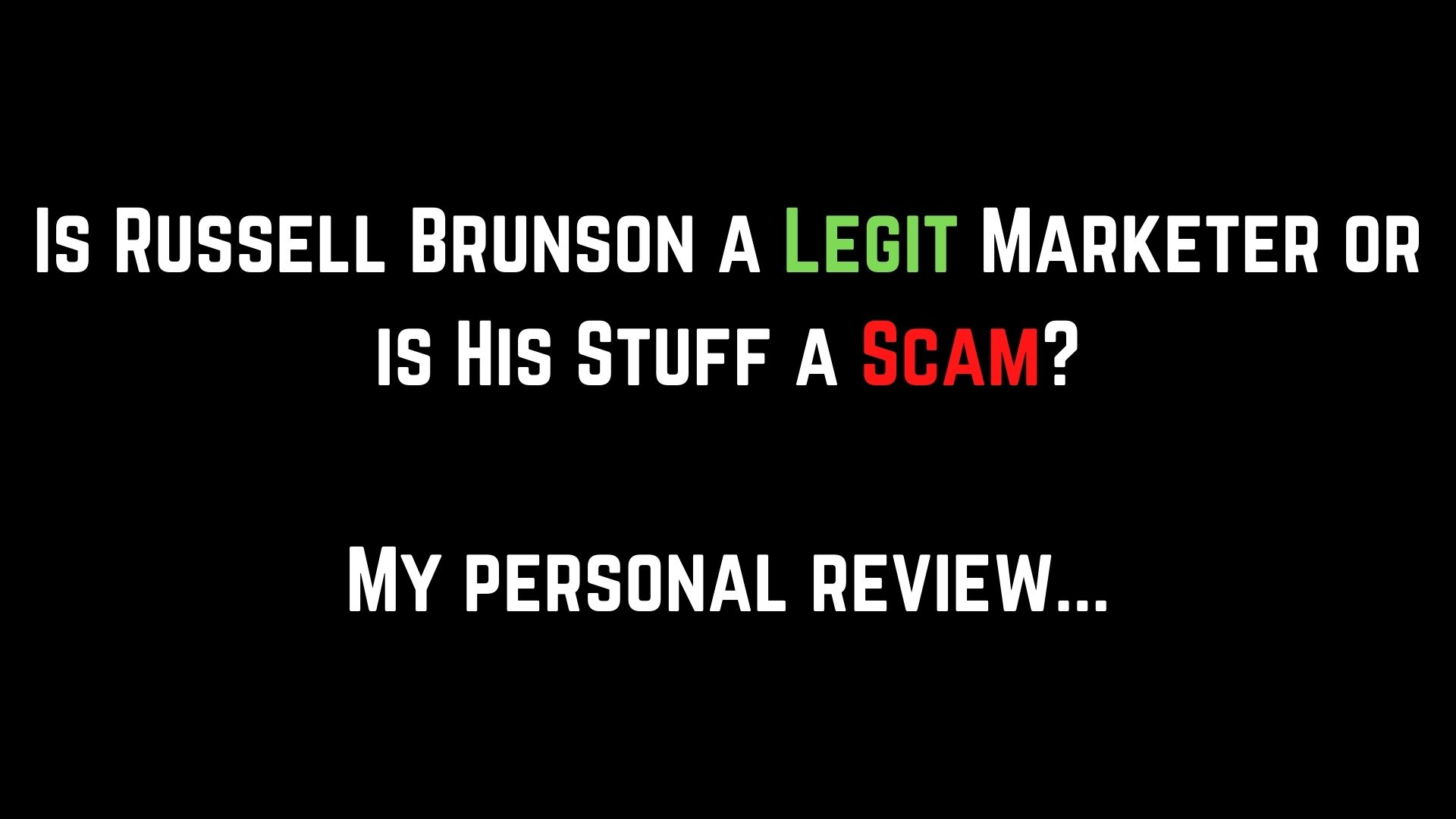 russell brunson scam or legit