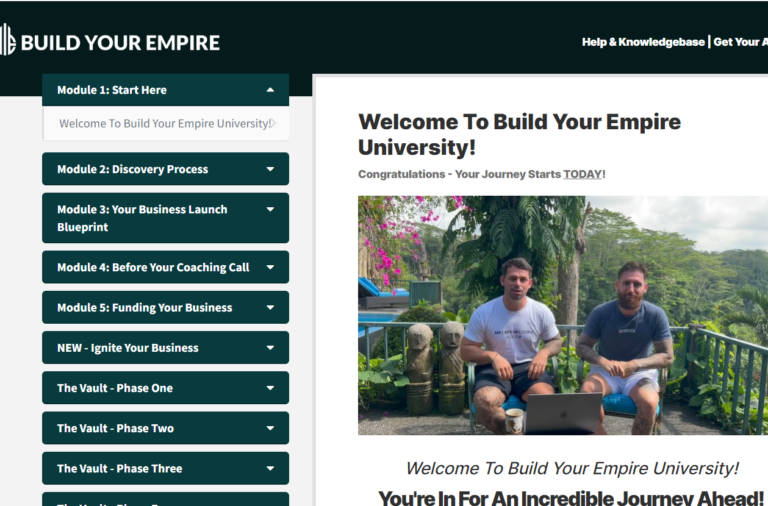 build your empire university inside look screenshot